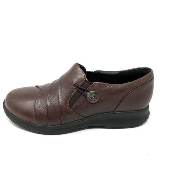Clarks Un.Adorn loop dark brown leather shoes - Picture 1 of 10
